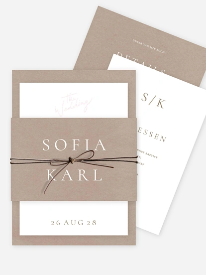 Hochzeitseinladung Zarte Liebe