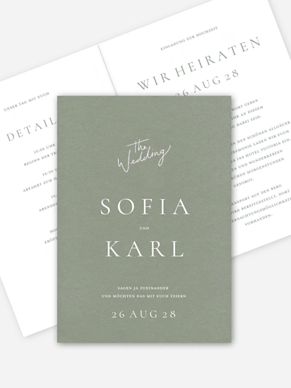 Hochzeitseinladung Zarte Liebe