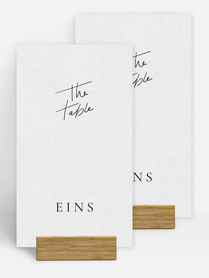 Tischnummer Zarte Liebe