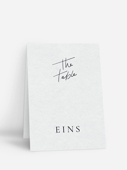 Tischnummer Zarte Liebe