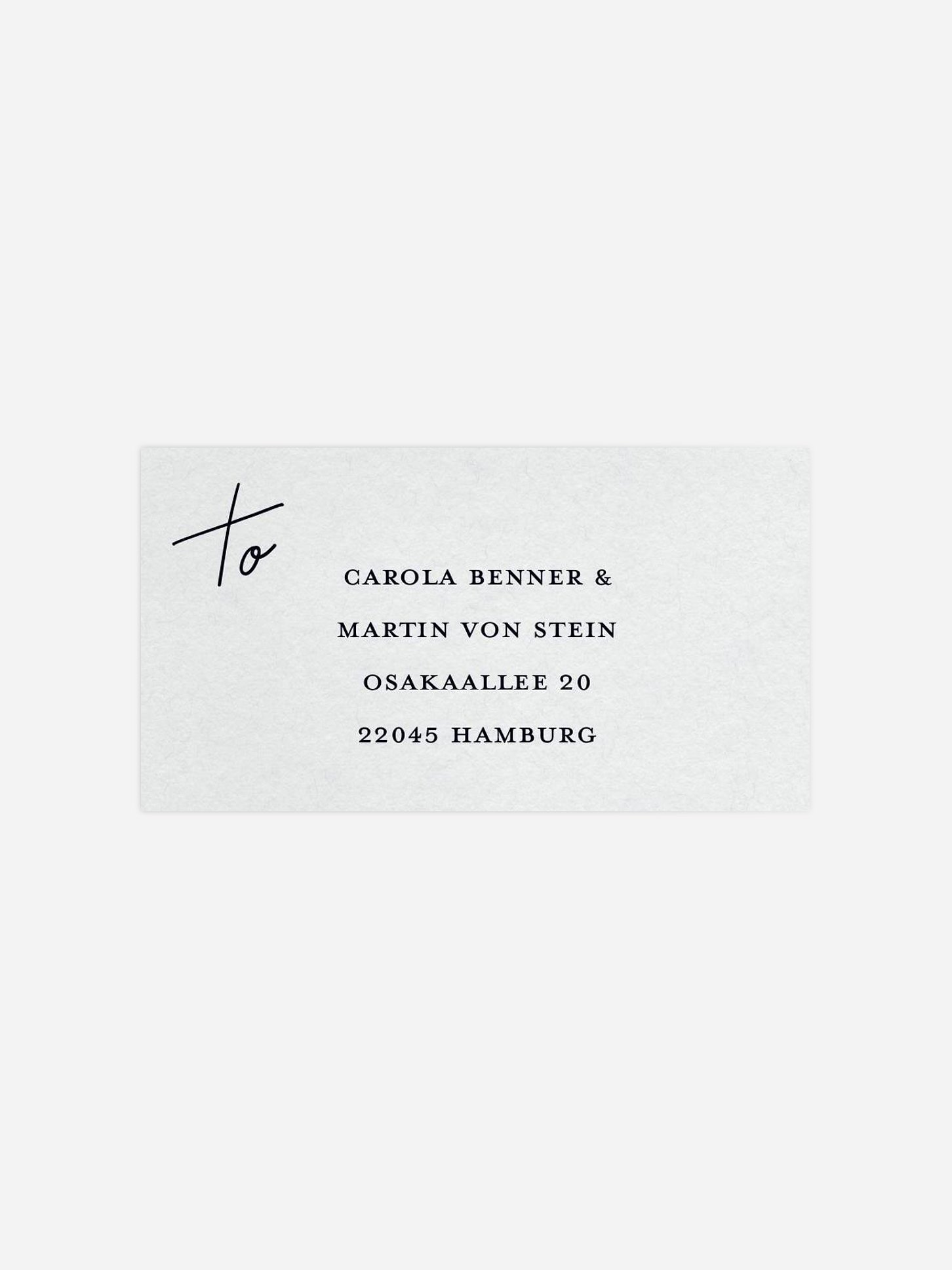 Empfängeraufkleber Hochzeit Zarte Liebe