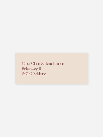 Absenderaufkleber Hochzeit Traumtag