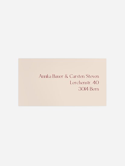 Empfängeraufkleber Hochzeit Traumtag