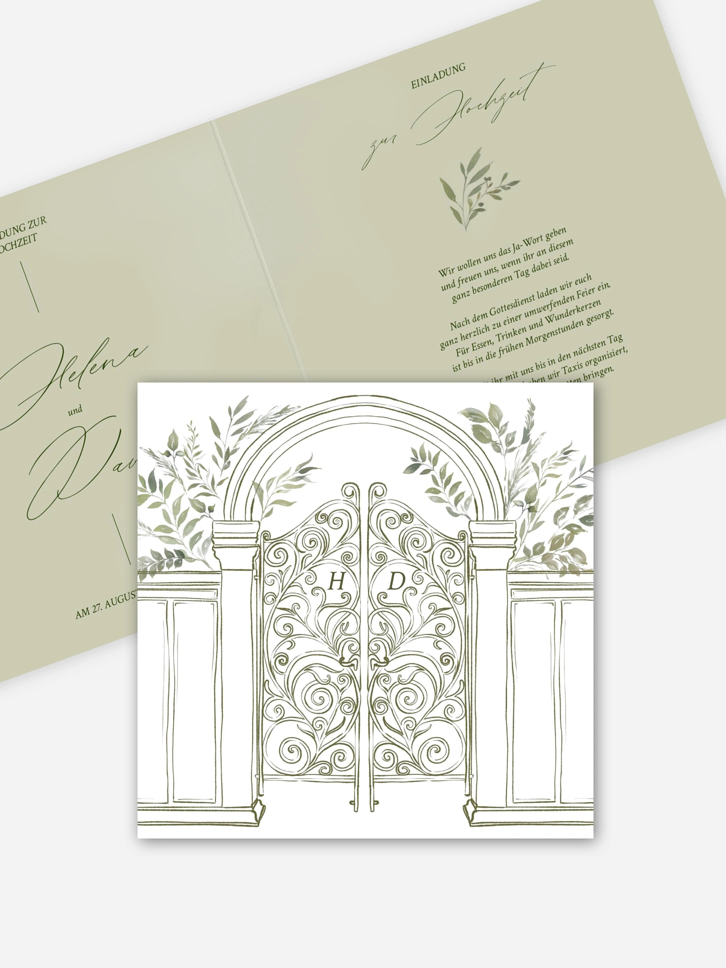 Hochzeitseinladung Botanical Gate