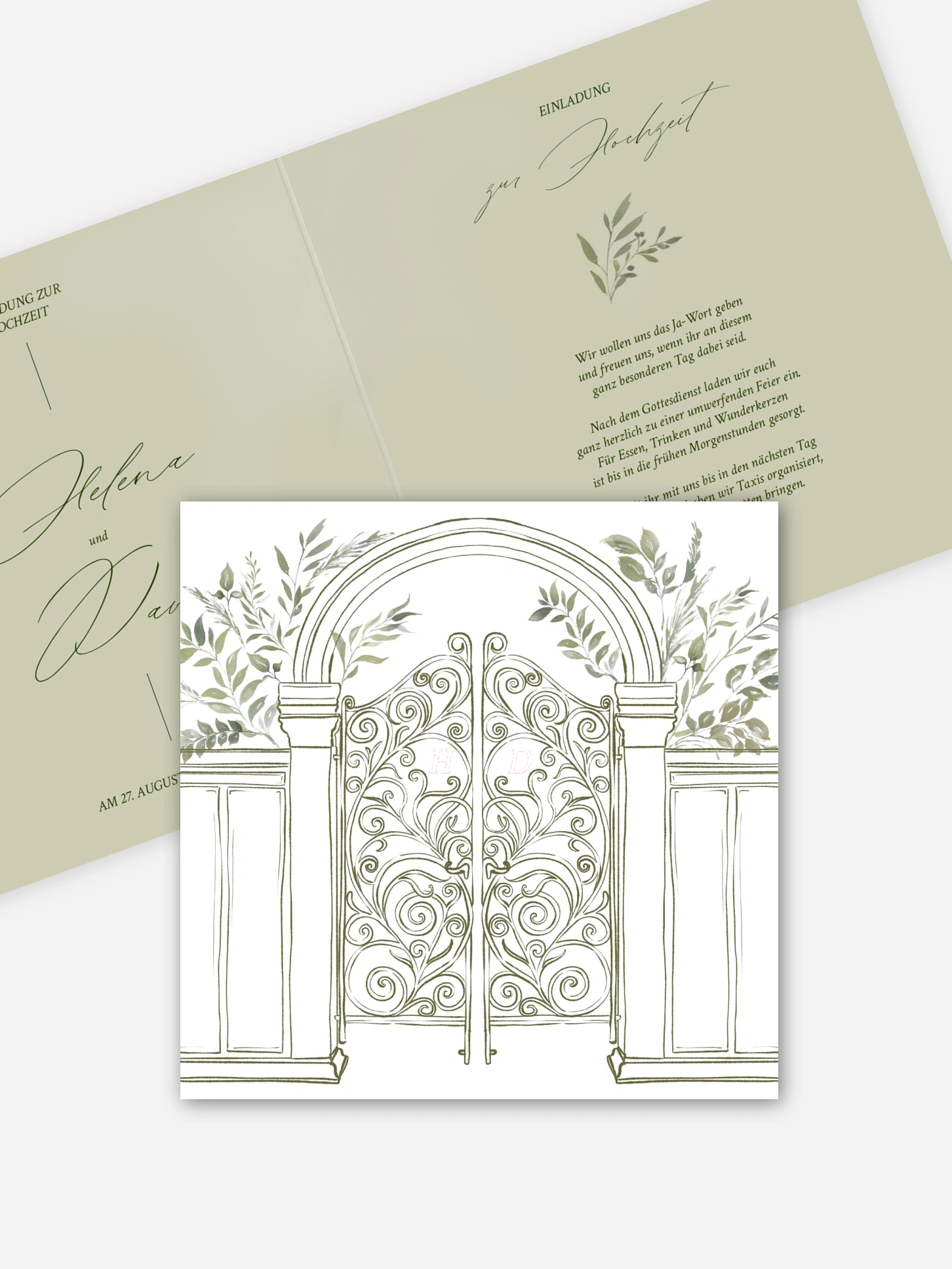 Hochzeitseinladung Botanical Gate