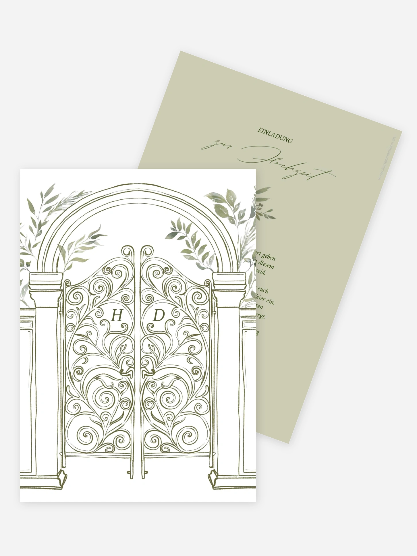 Hochzeitseinladung Botanical Gate