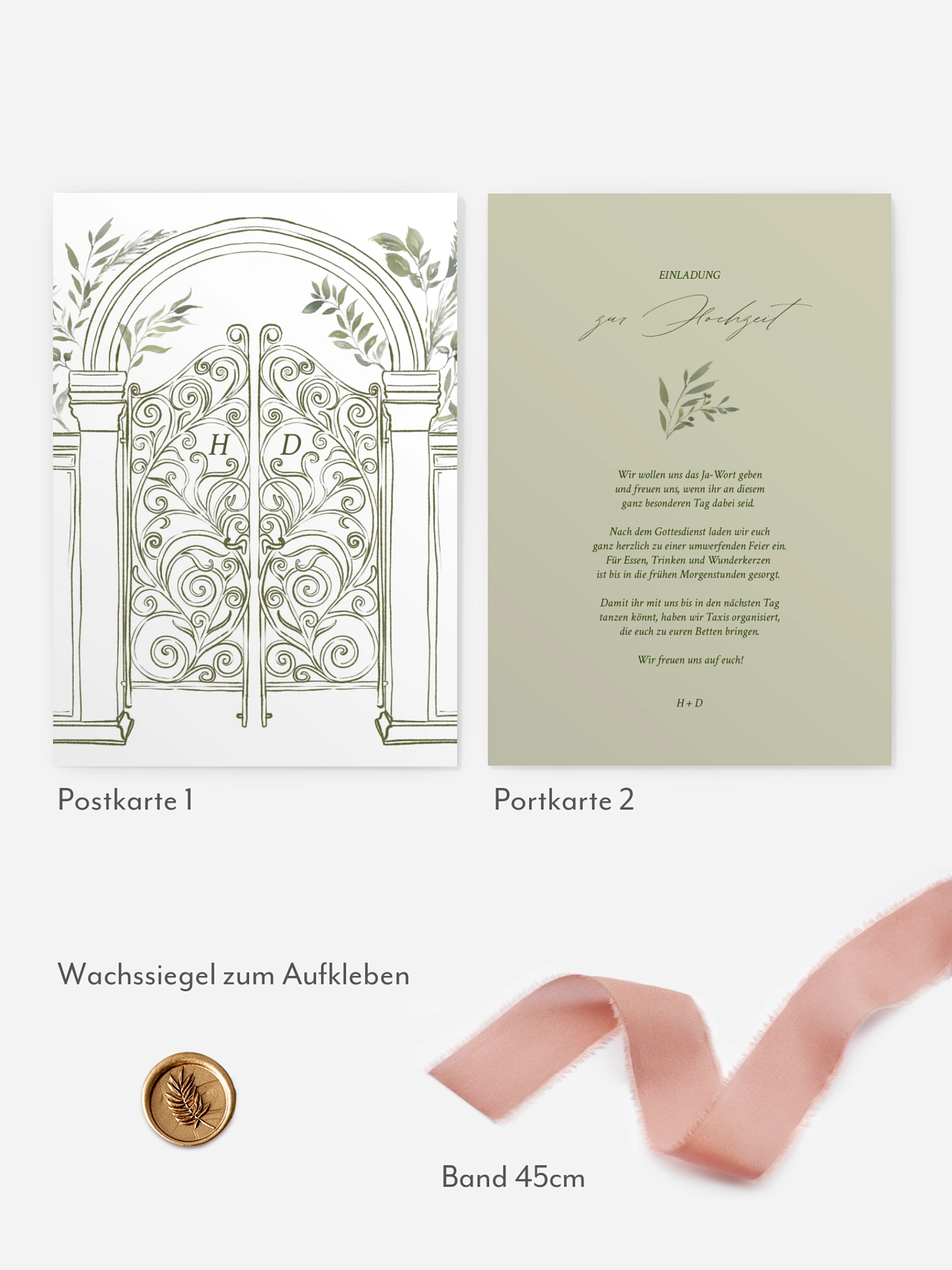 Hochzeitseinladung Botanical Gate 