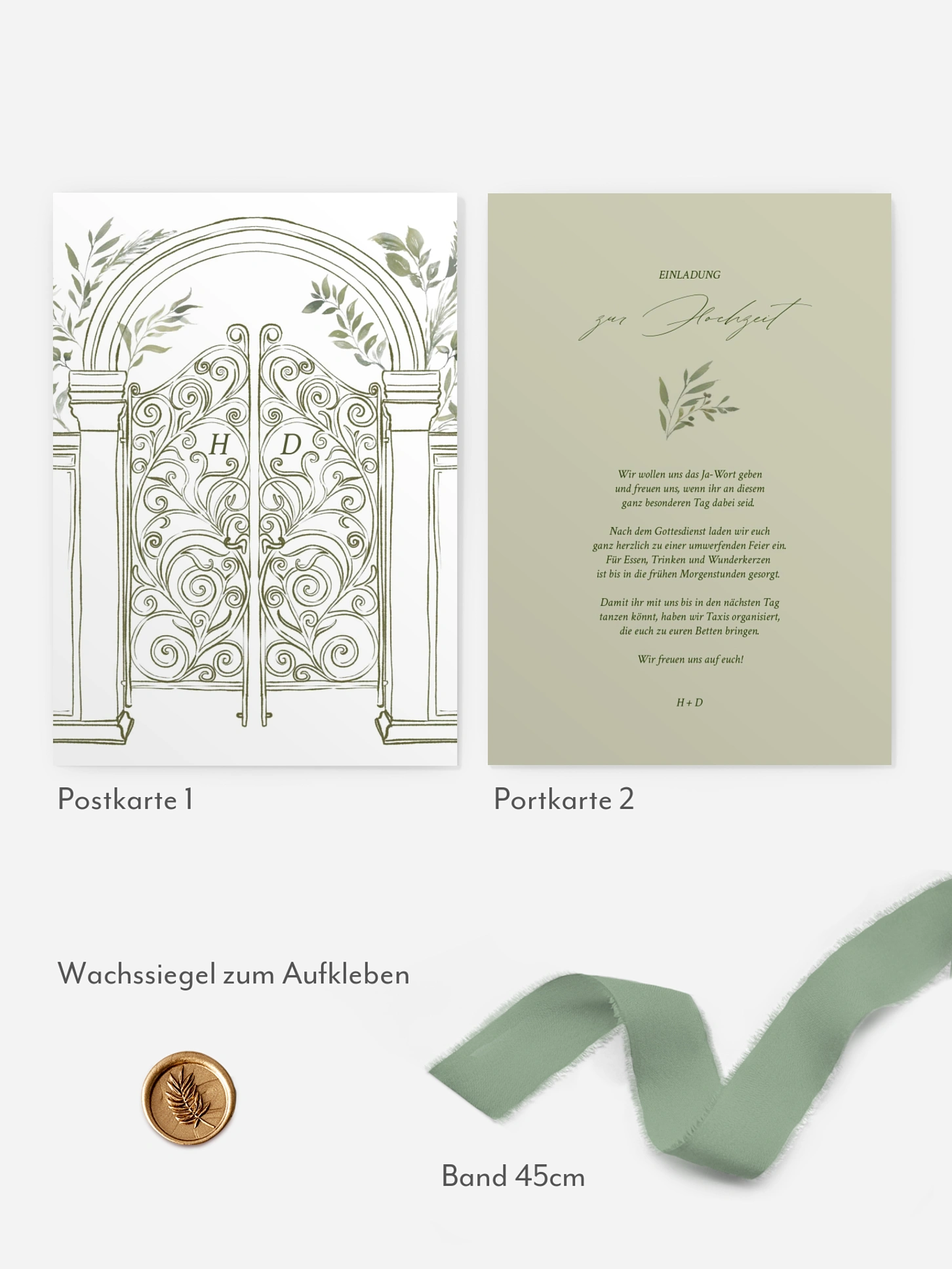 Hochzeitseinladung Botanical Gate