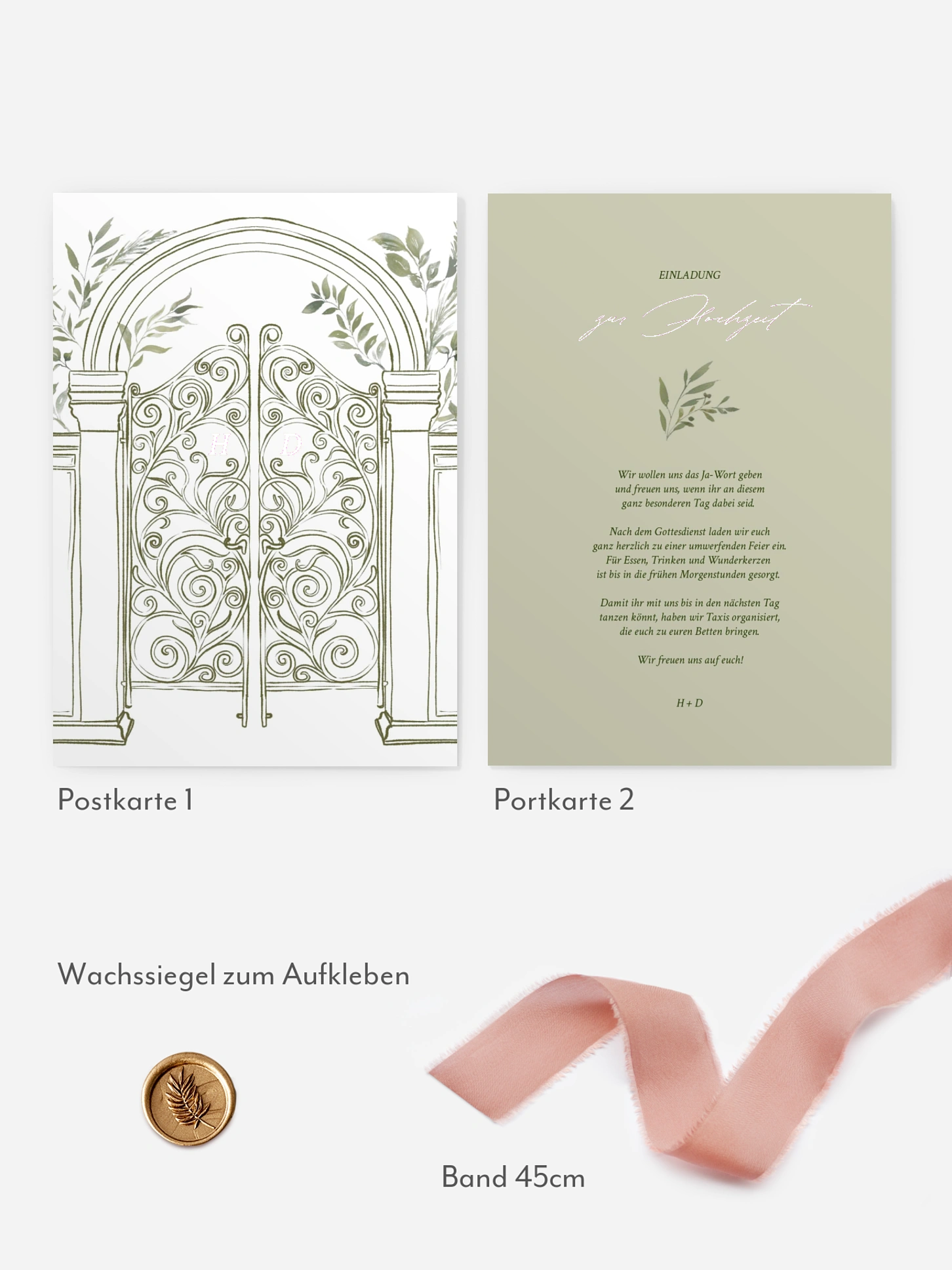 Hochzeitseinladung Botanical Gate
