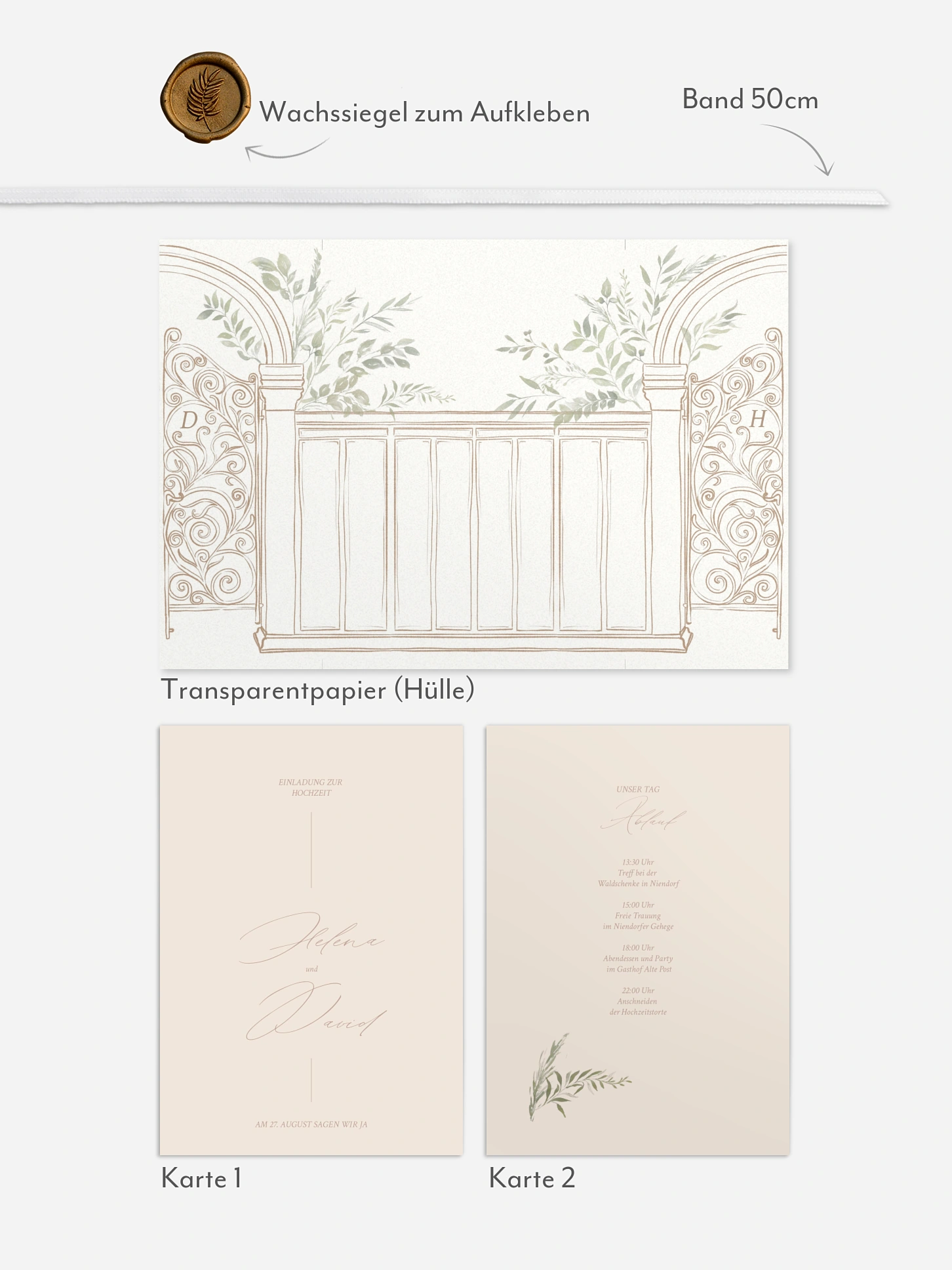 Hochzeitseinladung Botanical Gate