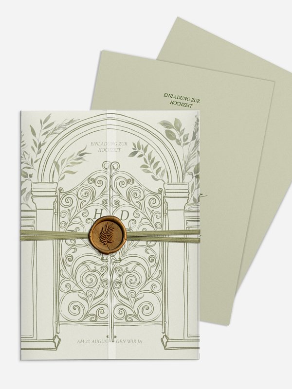 Hochzeitseinladung Botanical Gate