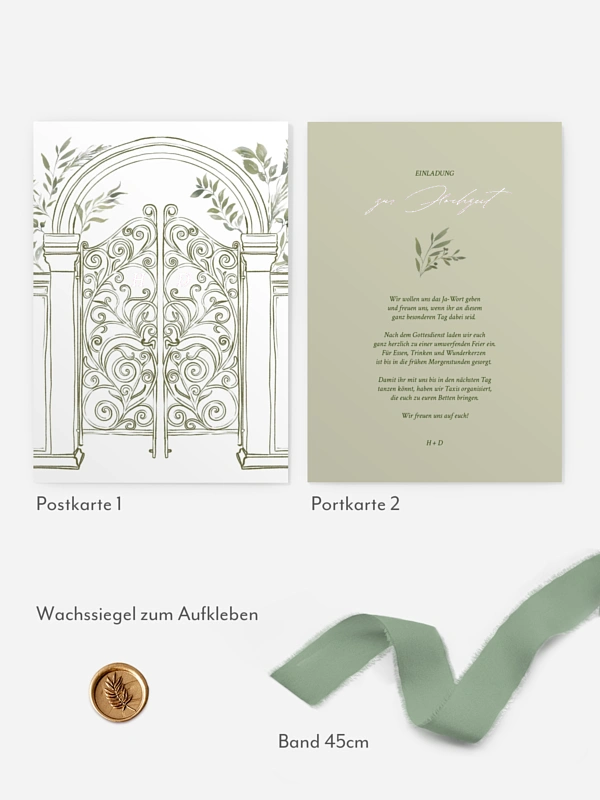 Hochzeitseinladung Botanical Gate
