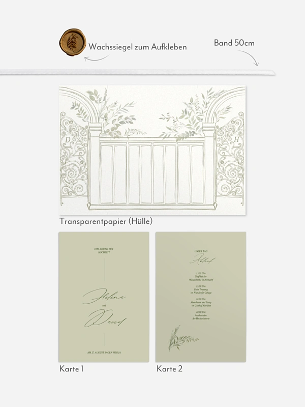 Hochzeitseinladung Botanical Gate 