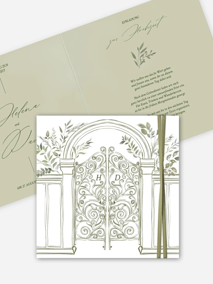 Hochzeitseinladung Botanical Gate 