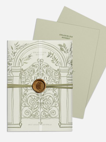 Hochzeitseinladung Botanical Gate