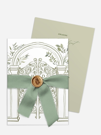 Hochzeitseinladung Botanical Gate