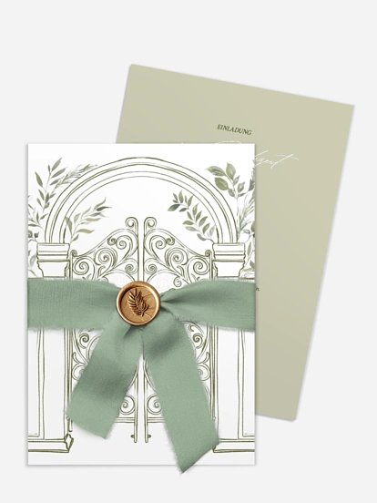 Hochzeitseinladung Botanical Gate