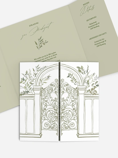 Hochzeitseinladung Botanical Gate 