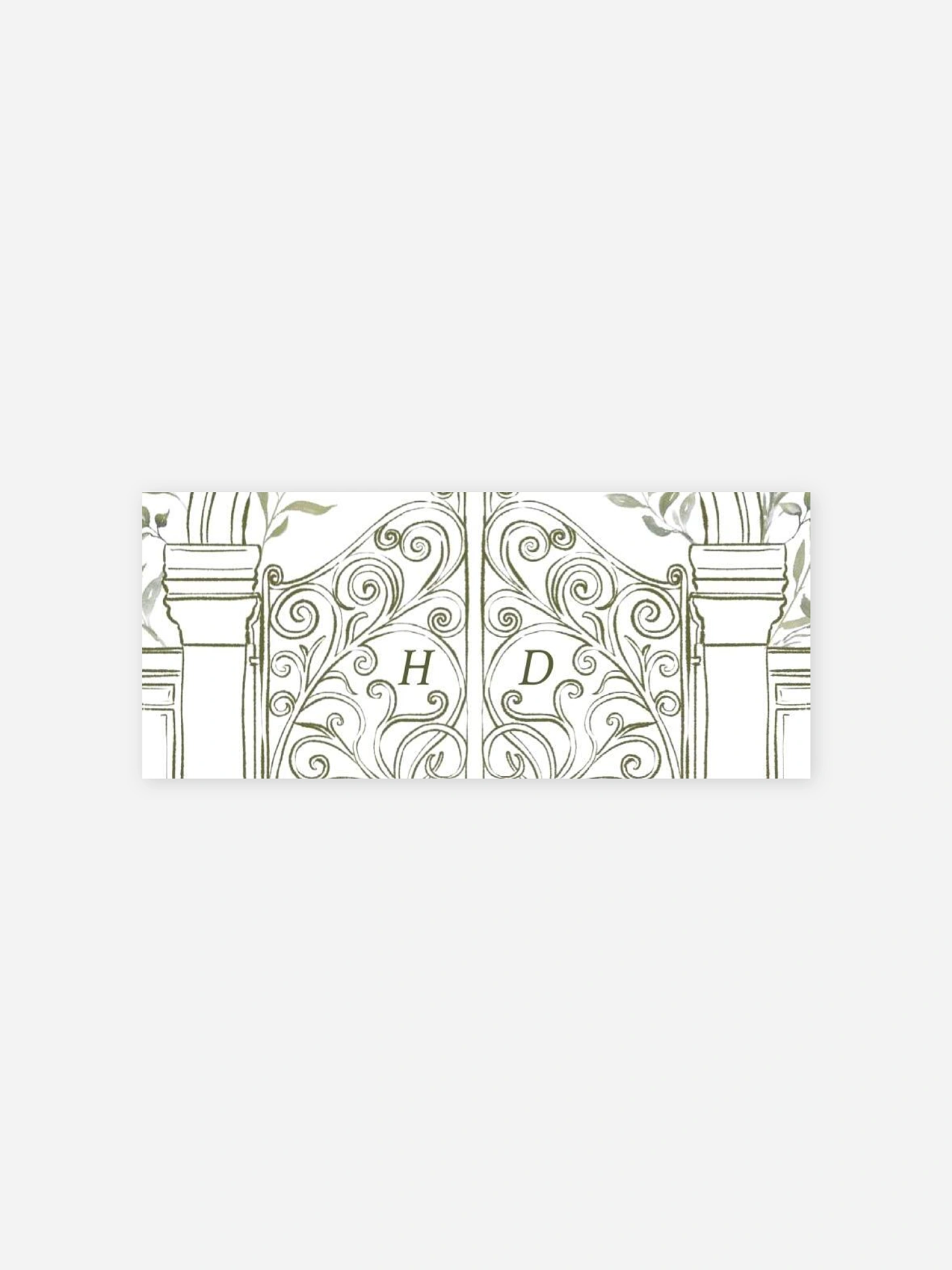 Geschenkaufkleber Hochzeit Botanical Gate