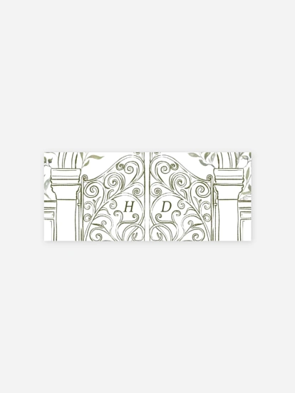 Geschenkaufkleber Hochzeit Botanical Gate 