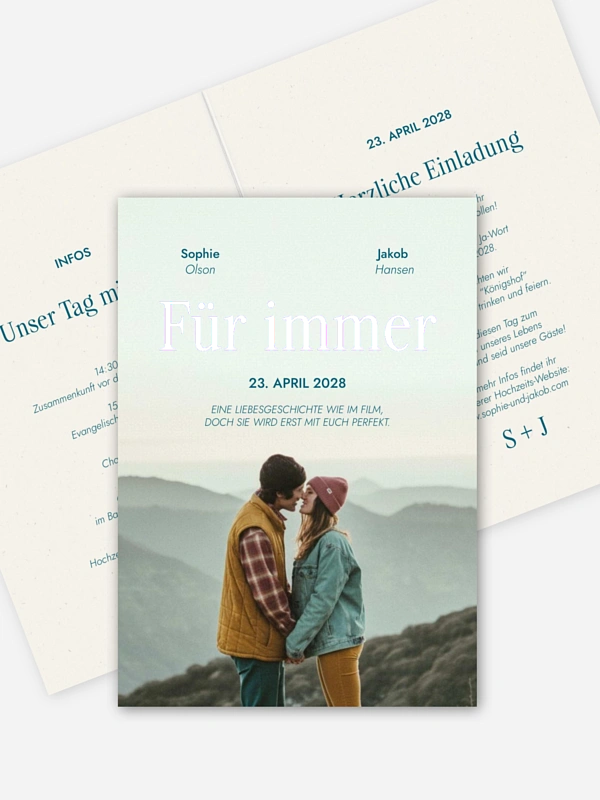 Hochzeitseinladung Filmplakat
