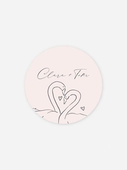 Geschenkaufkleber Hochzeit Love Birds
