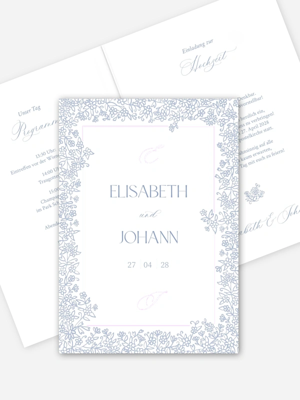 Hochzeitseinladung Zwischen Blüten