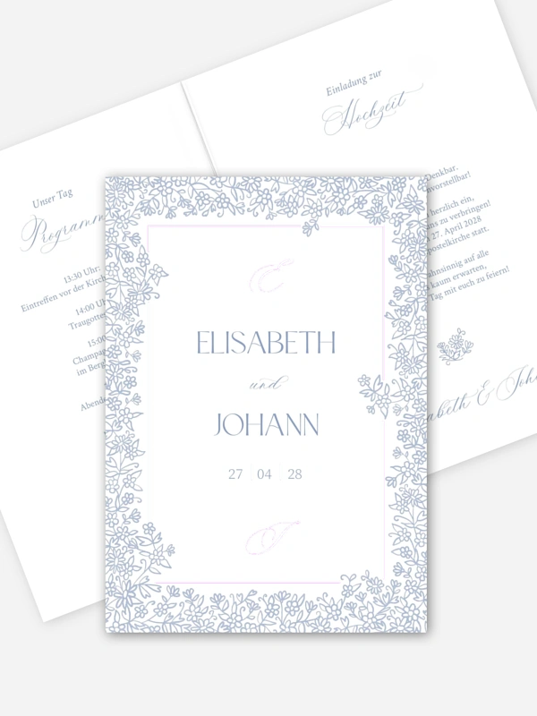 Hochzeitseinladung Zwischen Blüten