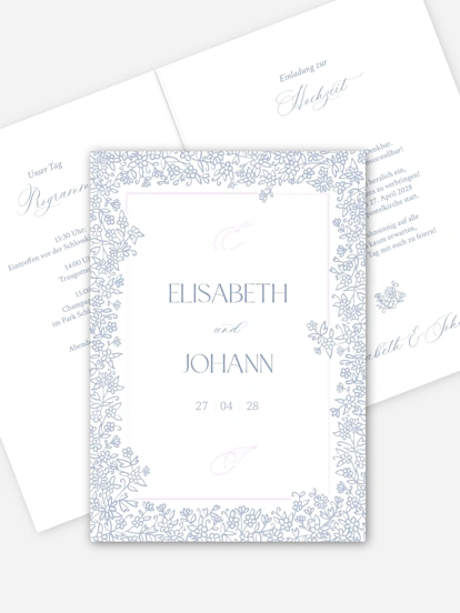 Hochzeitseinladung Zwischen Blüten