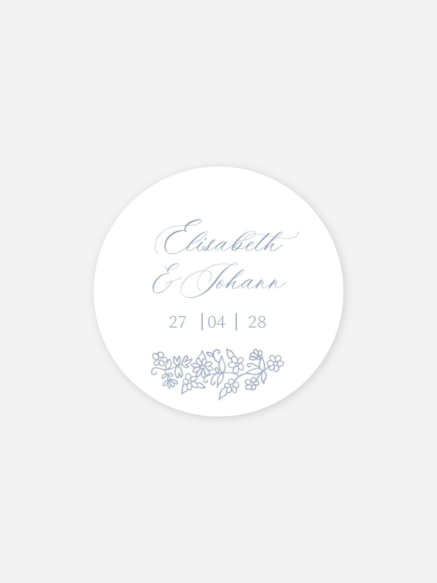 Geschenkaufkleber Hochzeit Zwischen Blüten