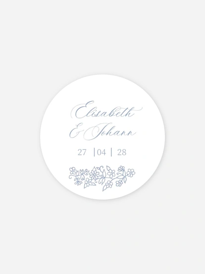 Geschenkaufkleber Hochzeit Zwischen Blüten