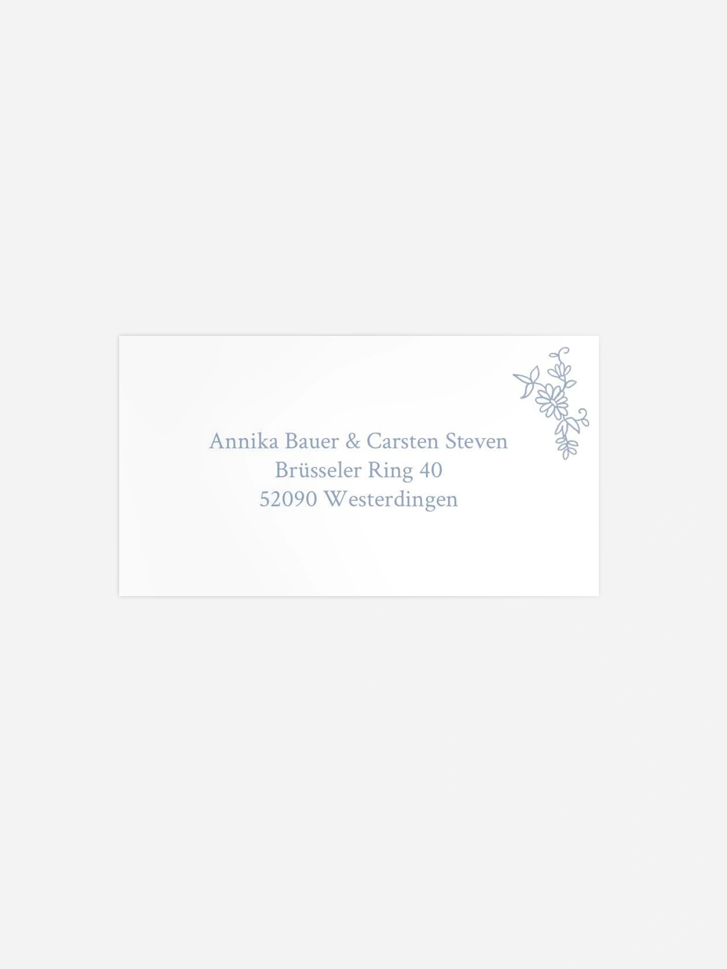 Empfängeraufkleber Hochzeit Zwischen Blüten