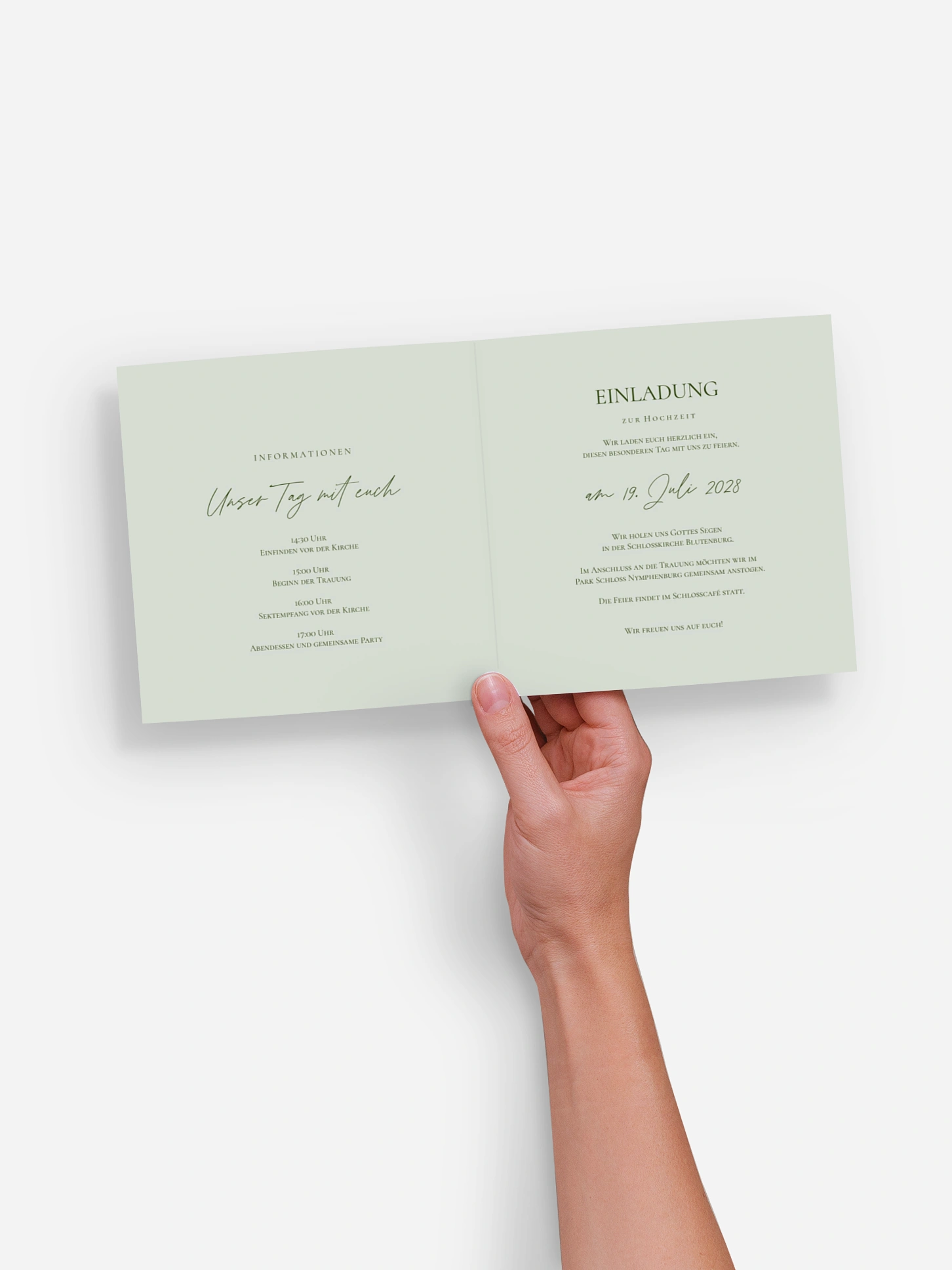 Hochzeitseinladung Pures Versprechen