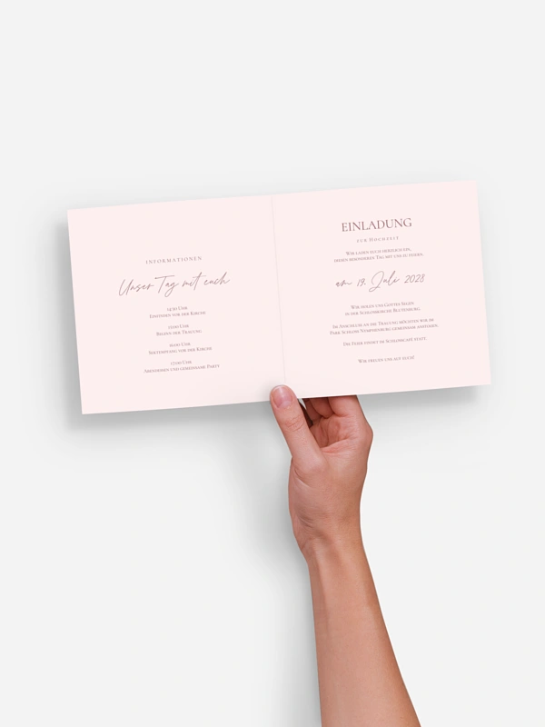 Hochzeitseinladung Pures Versprechen