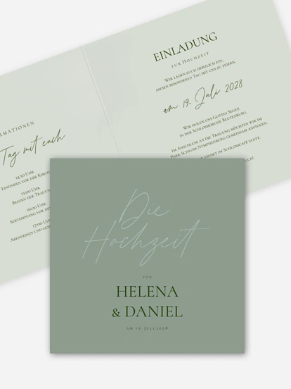 Hochzeitseinladung Pures Versprechen