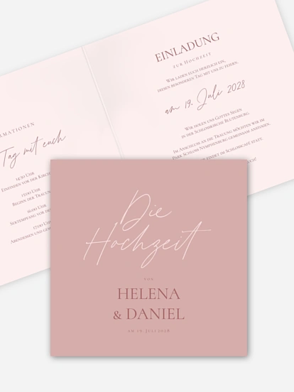 Hochzeitseinladung Pures Versprechen