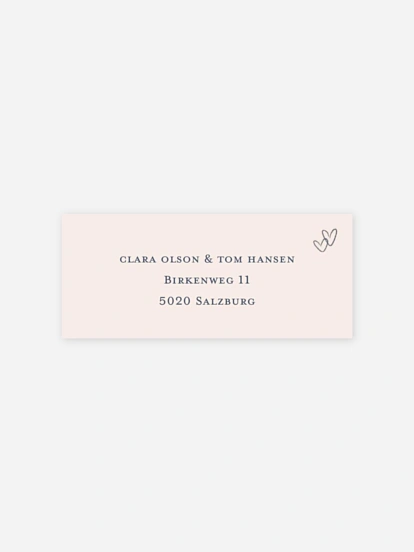 Absenderaufkleber Hochzeit Immer und ewig