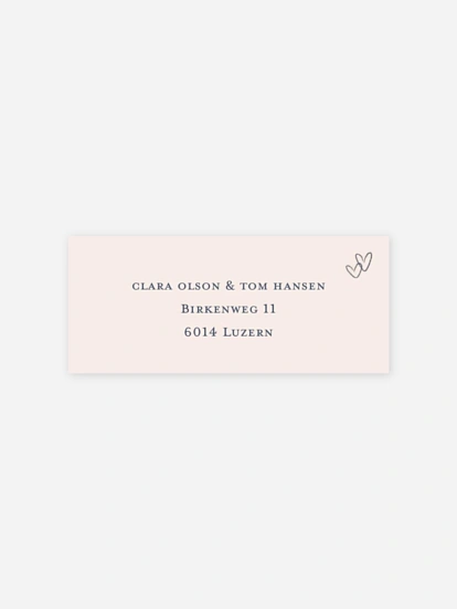 Absenderaufkleber Hochzeit Immer und ewig