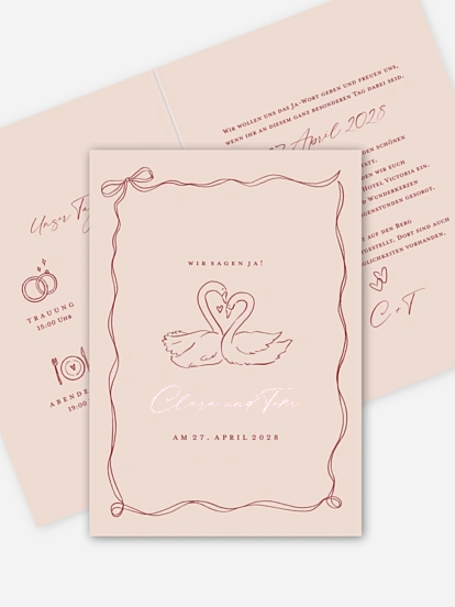 Hochzeitseinladung Immer und ewig