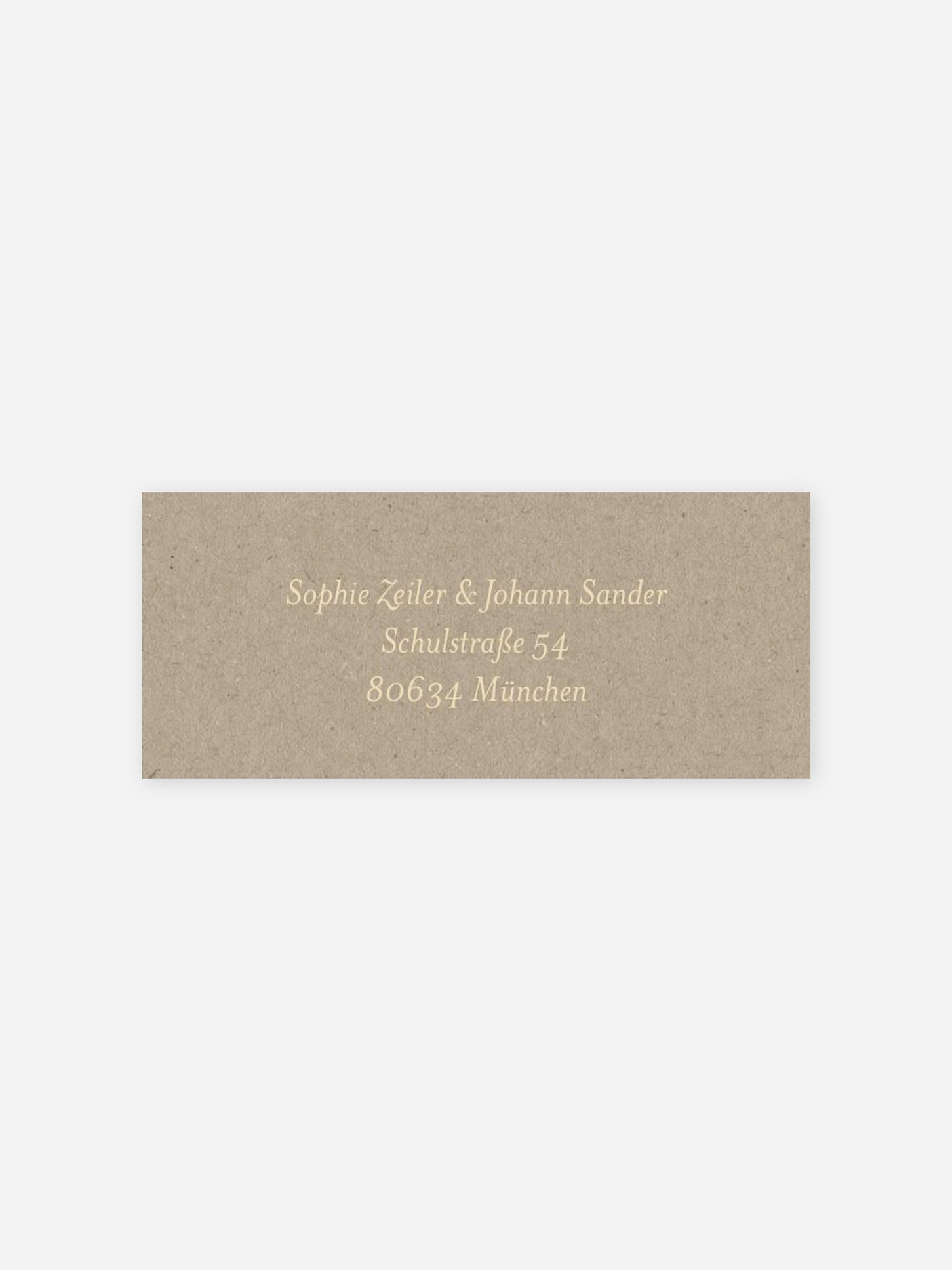 Absenderaufkleber Hochzeit Classic Romance
