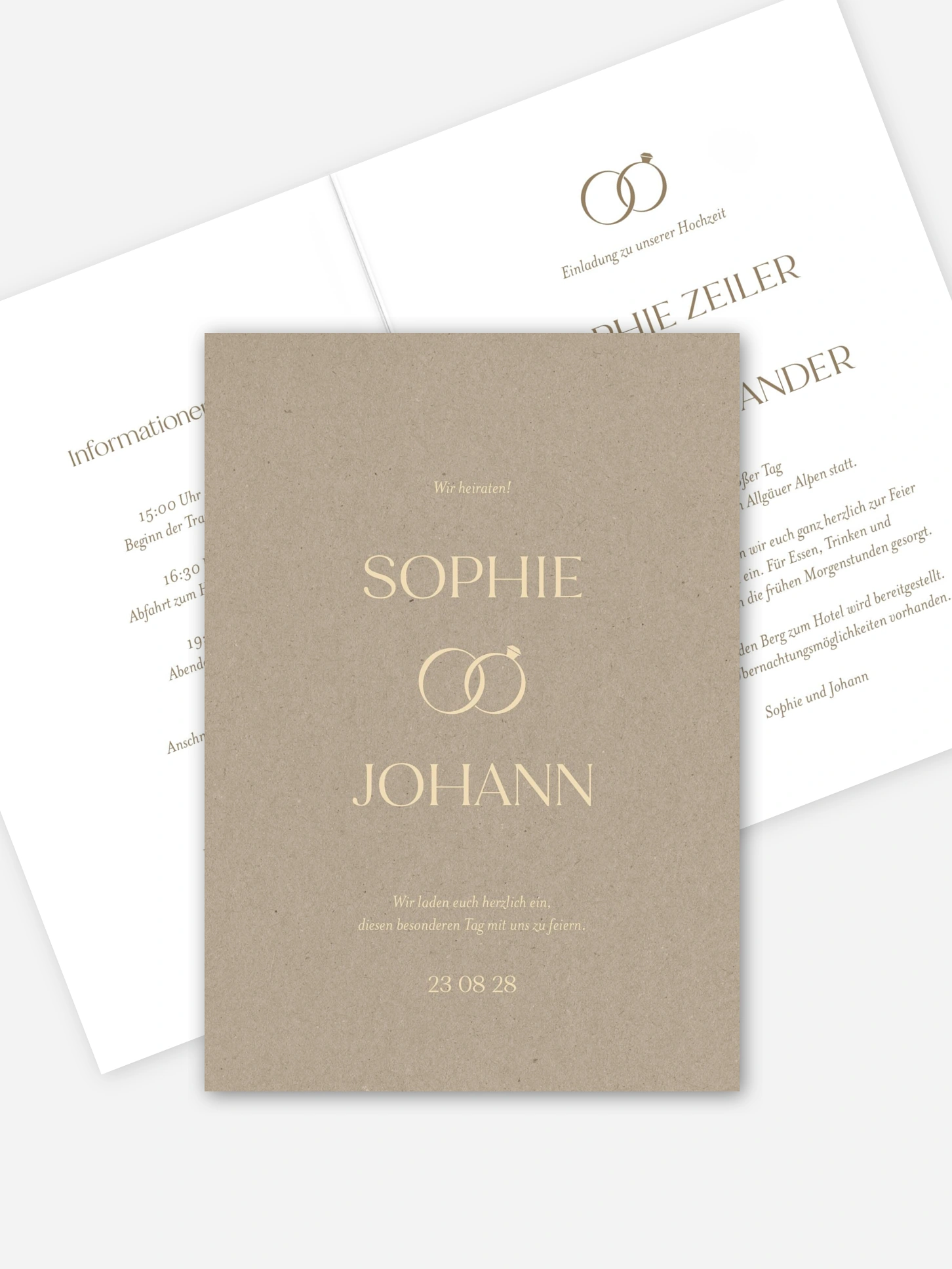 Hochzeitseinladung Classic Romance