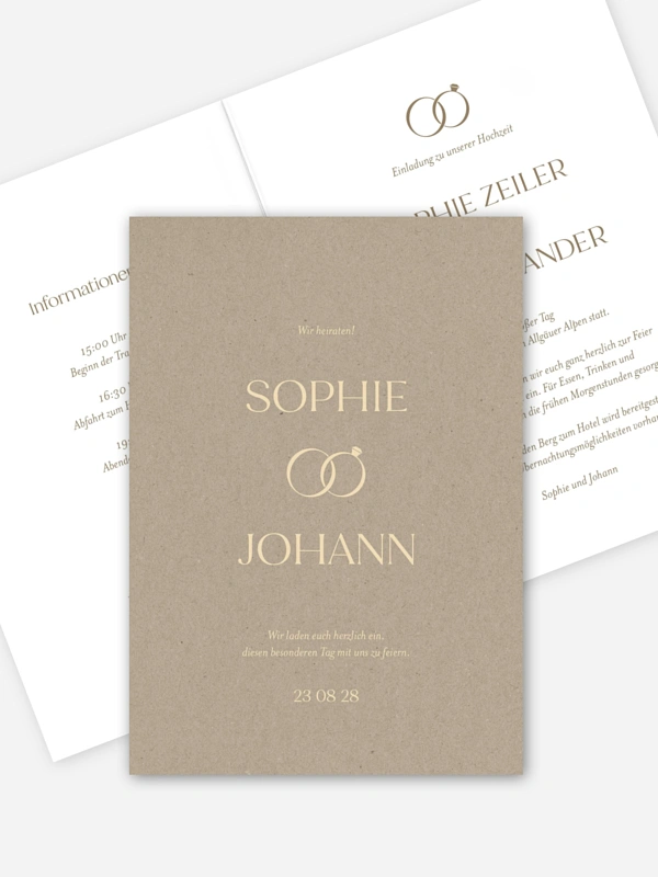 Hochzeitseinladung Classic Romance
