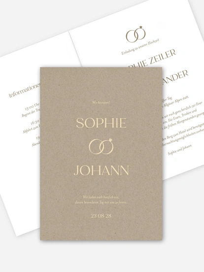 Hochzeitseinladung Classic Romance