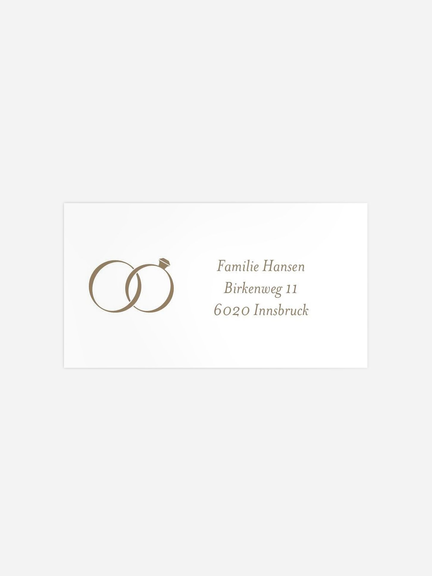 Empfängeraufkleber Hochzeit Classic Romance