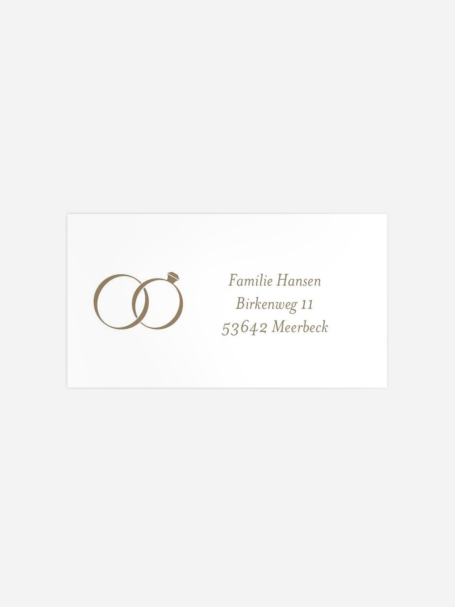 Empfängeraufkleber Hochzeit Classic Romance