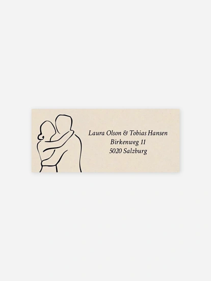 Absenderaufkleber Hochzeit Liebespaar