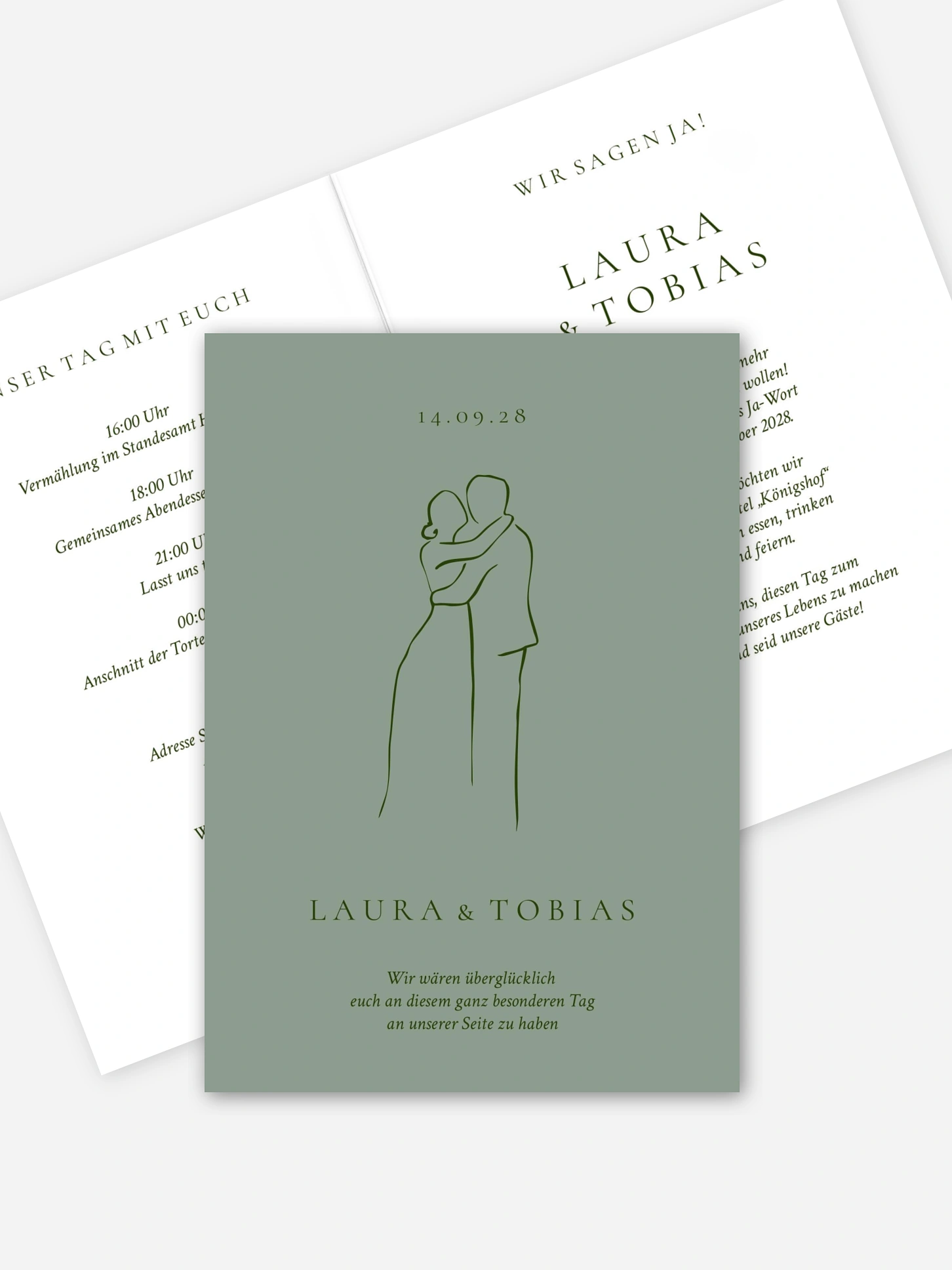 Hochzeitseinladung Liebespaar