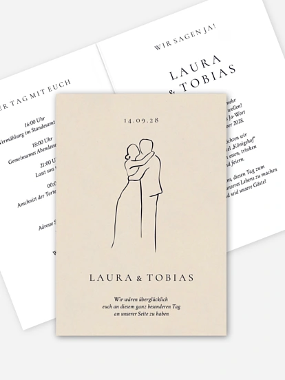 Hochzeitseinladung Liebespaar