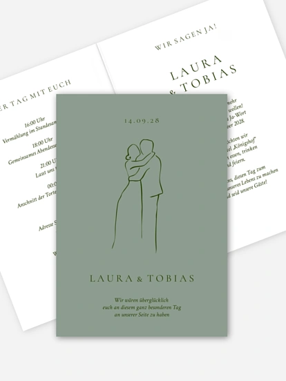 Hochzeitseinladung Liebespaar