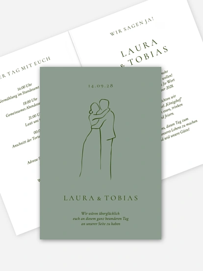 Hochzeitseinladung Liebespaar